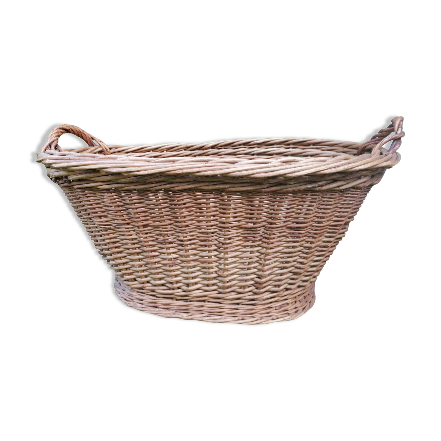 Large wicker laundry basket