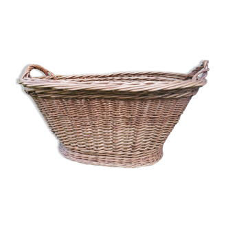 Large wicker laundry basket