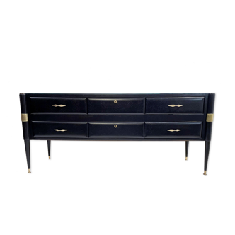 Mid-Century Modern Italian Wooden Sideboard, 1960s