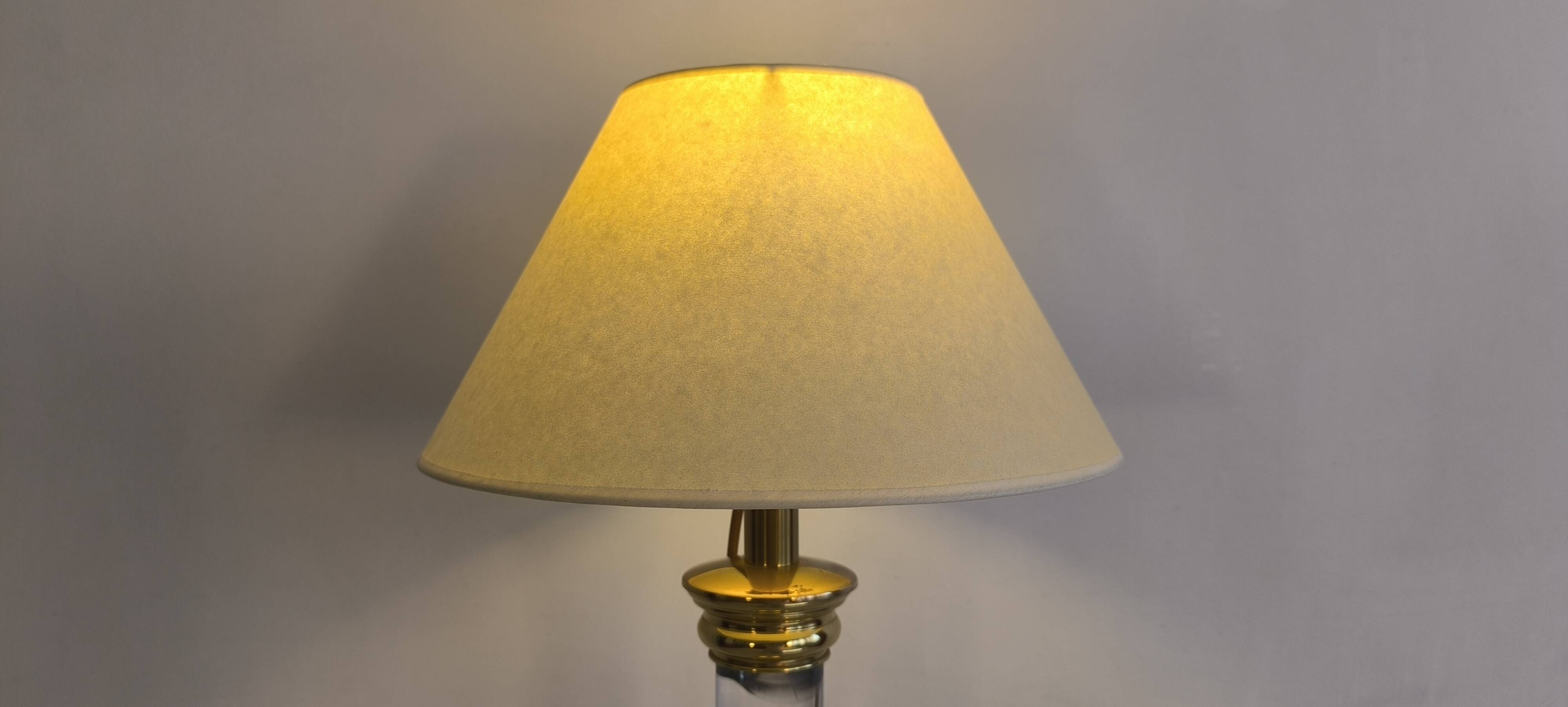 Elegant column lamp signed "Le Dauphin" vintage 70s/80s.