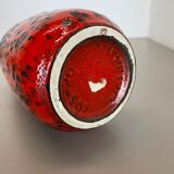 Rare Super Color Crusty Fat Lava Multi-Color Vase Scheurich, Germany WGP, 1970s