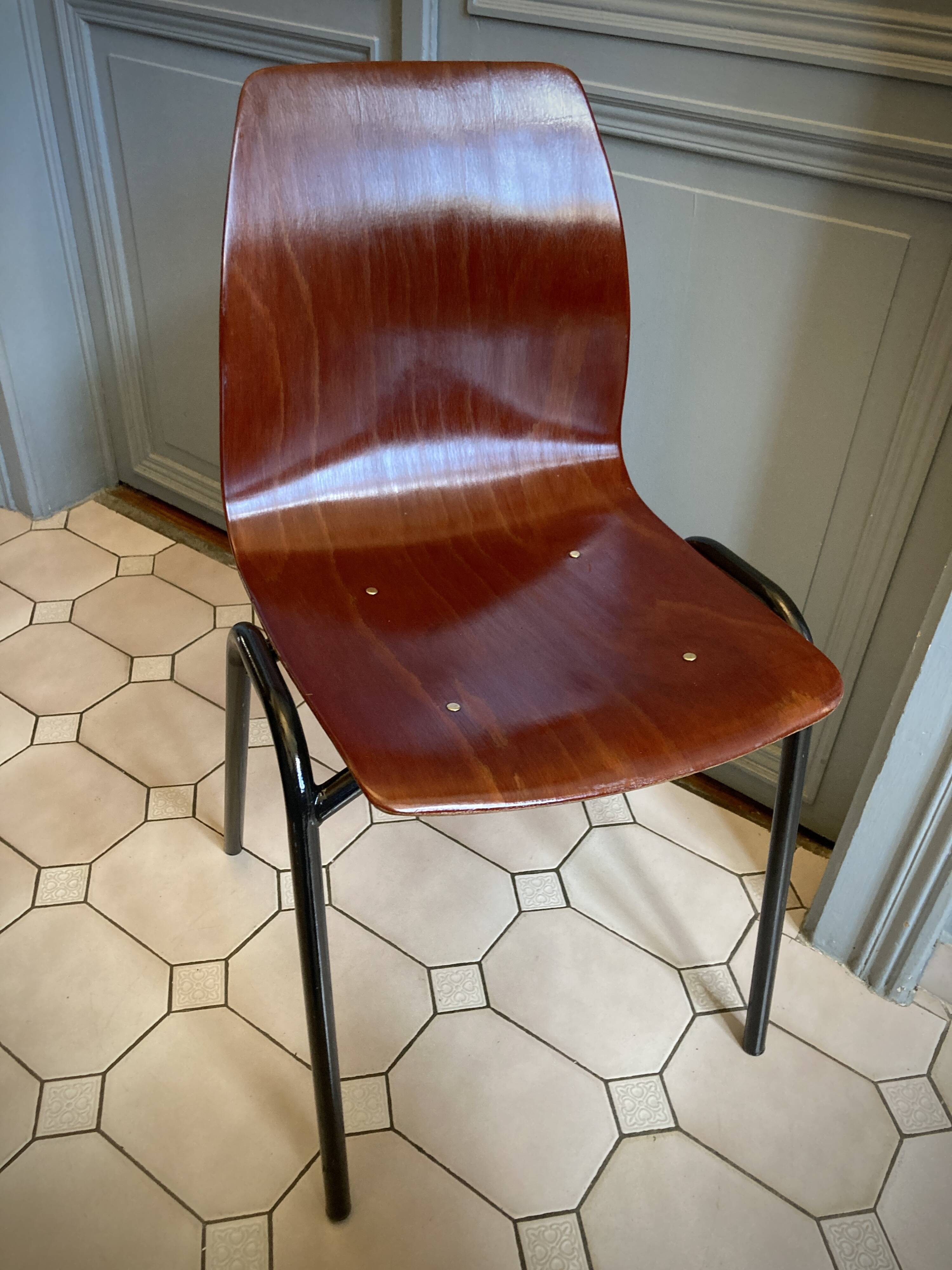 Set of 4 Pagholz Pagwood chairs 1960 – Restoration 2025