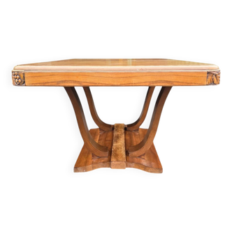 Table de salle à manger Art Déco avec Rallonges