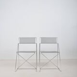 Set of X-Line chairs designed by Niels Jørgen Haugesen for Hybodan, '70