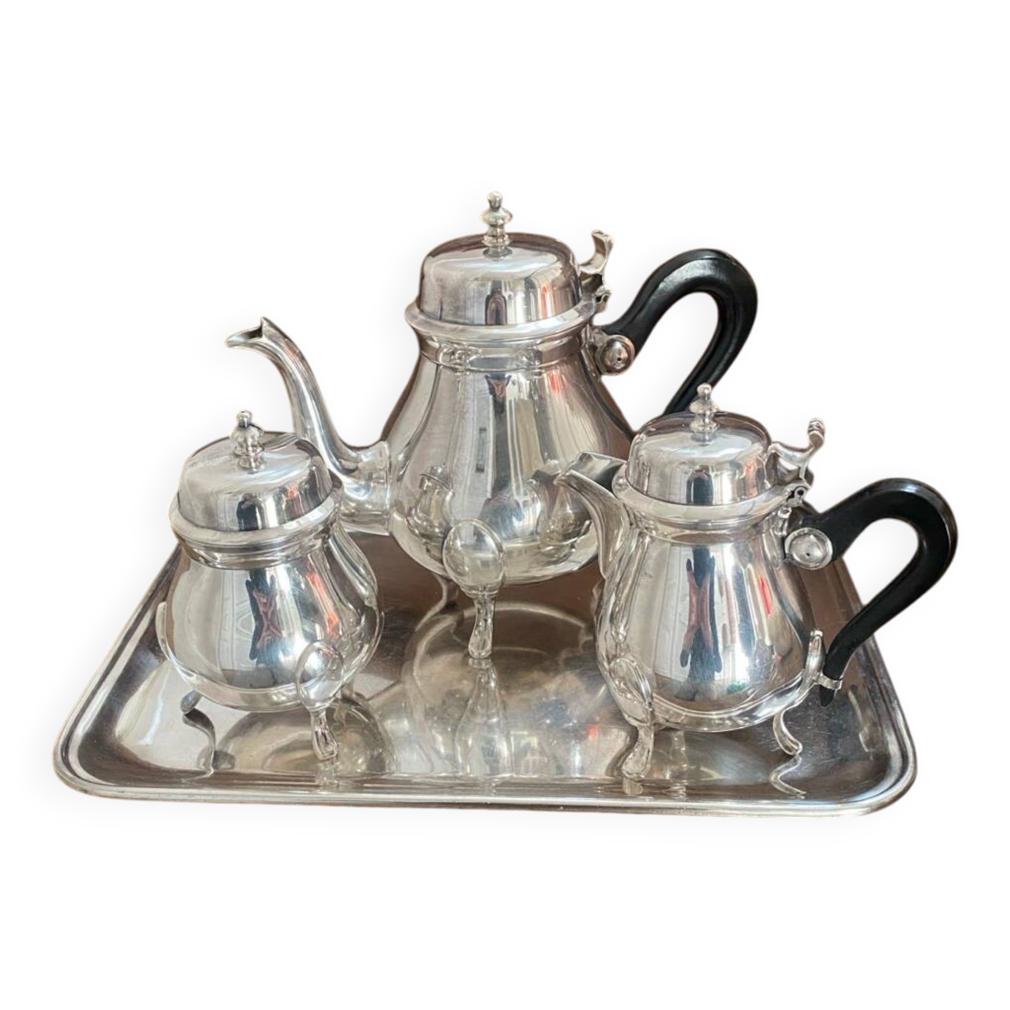Antique silver-plated coffee service