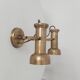 Pair of vintage wall sconces CVL in solid gold brass.