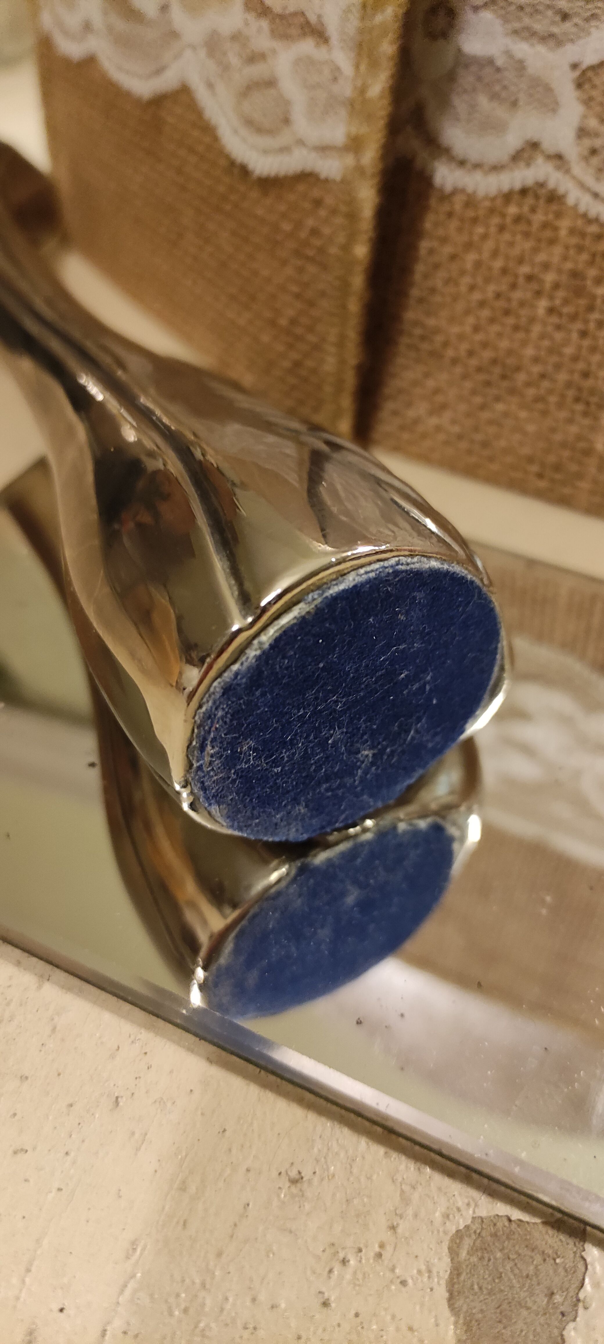 Vintage silver metal swan vase