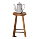 White enamel coffee pot