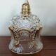 Bulged glass lampshade and 6 amber arches