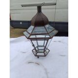 Lampe suspension métal et verre