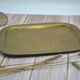 Vintage golden brass serving tray