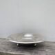 Plat pieds boules art déco métal argenté