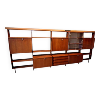 Système mural Wall-Unit Alfred Hendrickx pour Belform en Teck 1960's