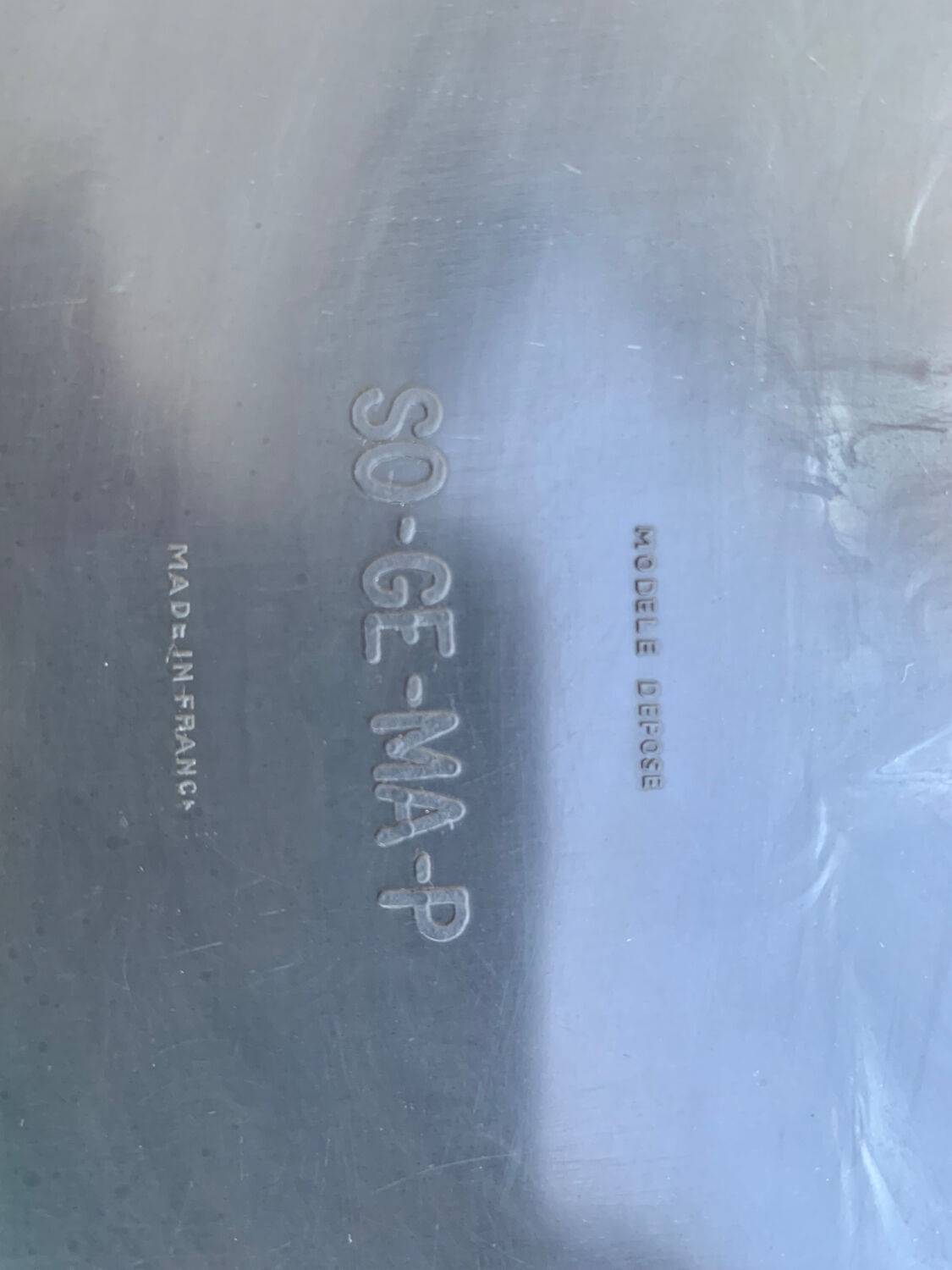 Blue formica table Sogemap 1960