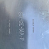 Blue formica table Sogemap 1960