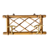 Porte manteau en rotin et métal