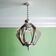 Chandelier moderne en chrome et plexiglas à 3 lumières
