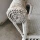 Banquette en rotin blanc