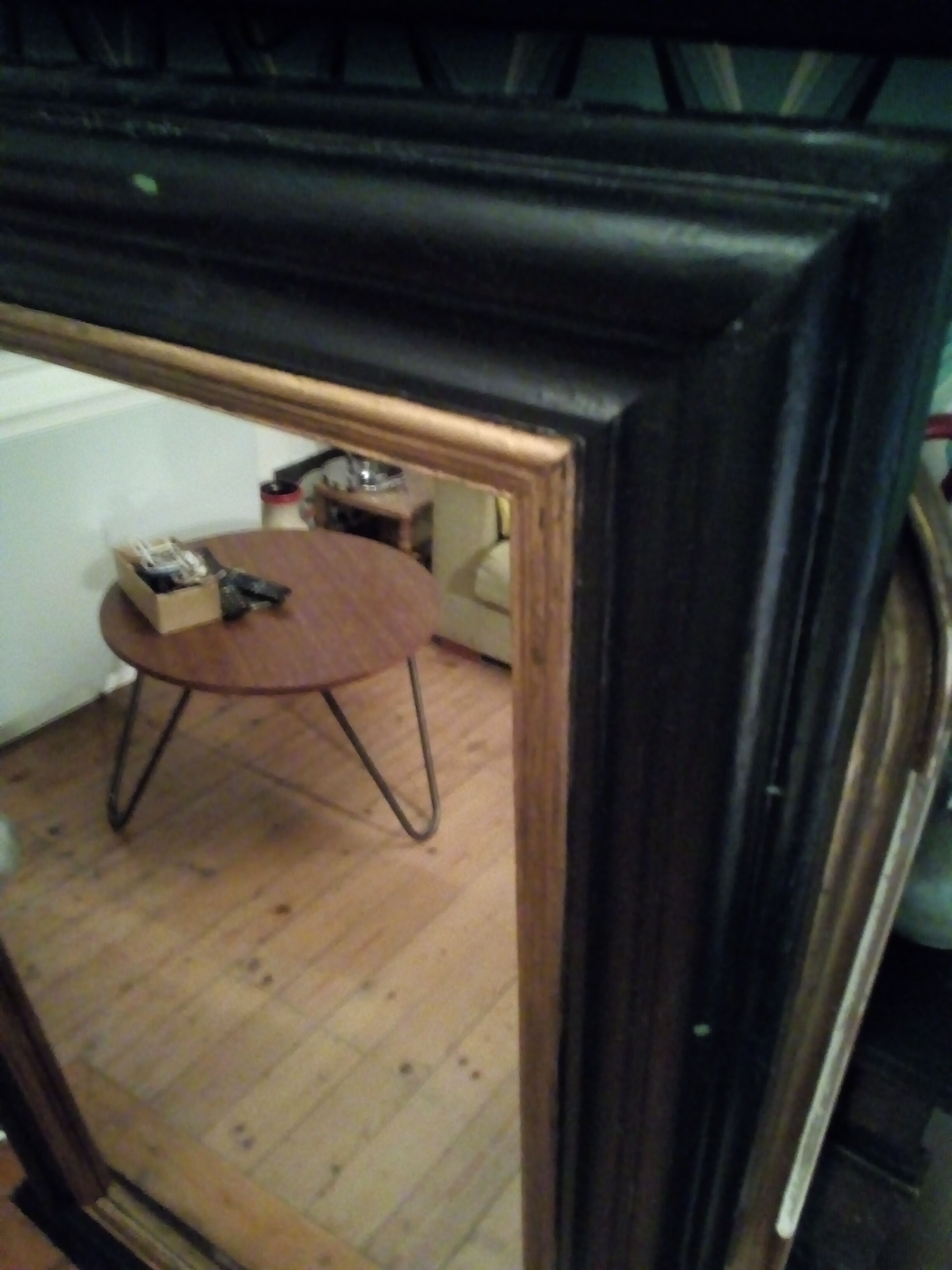 Large wooden mirror 90x144cm