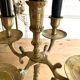Five-branched brass candlestick