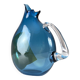 Unique Hand-Blown Glass Jug Signed by 20th Century Artisan – Vibrant Blue