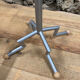 Free-standing coat rack in metal and wood 1980 1990