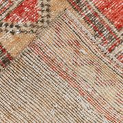 3x10 Red Brown Tribal Pattern Vintage Runner Rug, 78x305Cm
