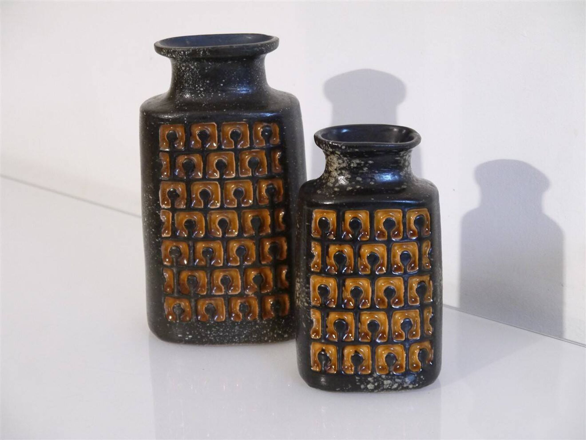 Paire de vases en ceramique west gemany 1970