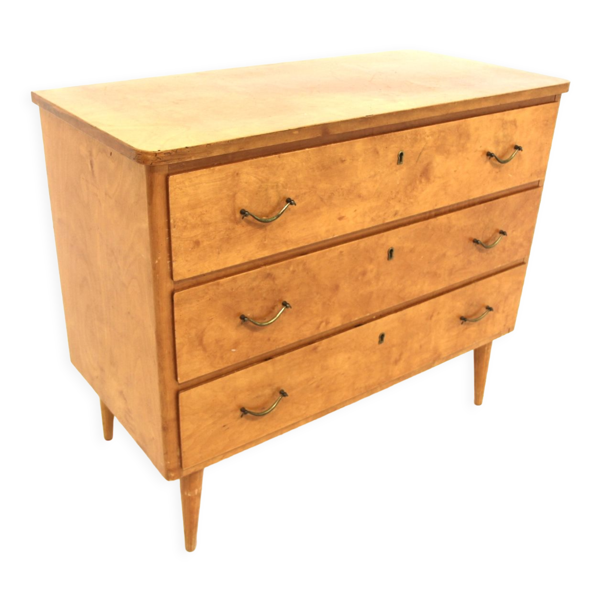 Scandinavian birch chest of drawers, Sweden, 1940