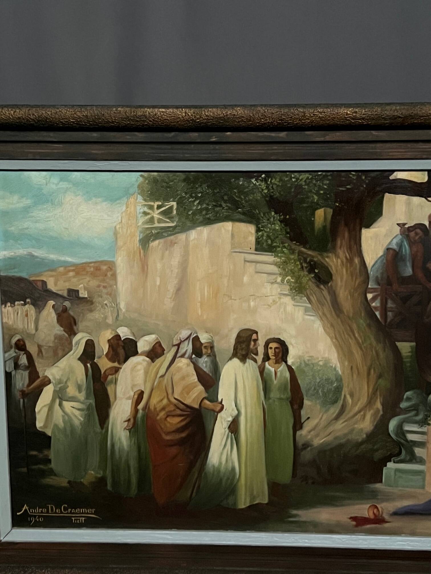 A. De Cramer. Large painting. "Biblical scene"