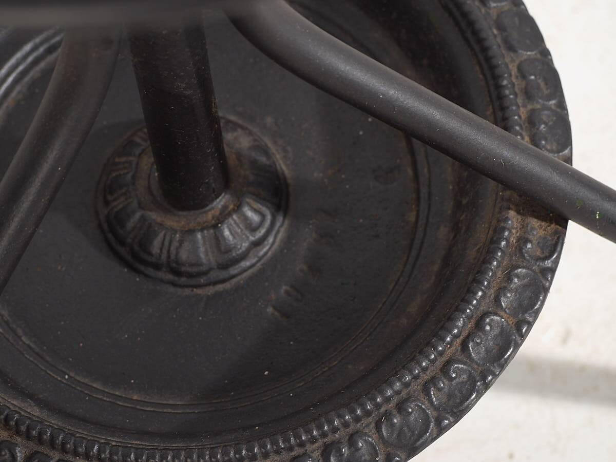 Antique wrought iron coat rack with umbrella stand (c.1920)