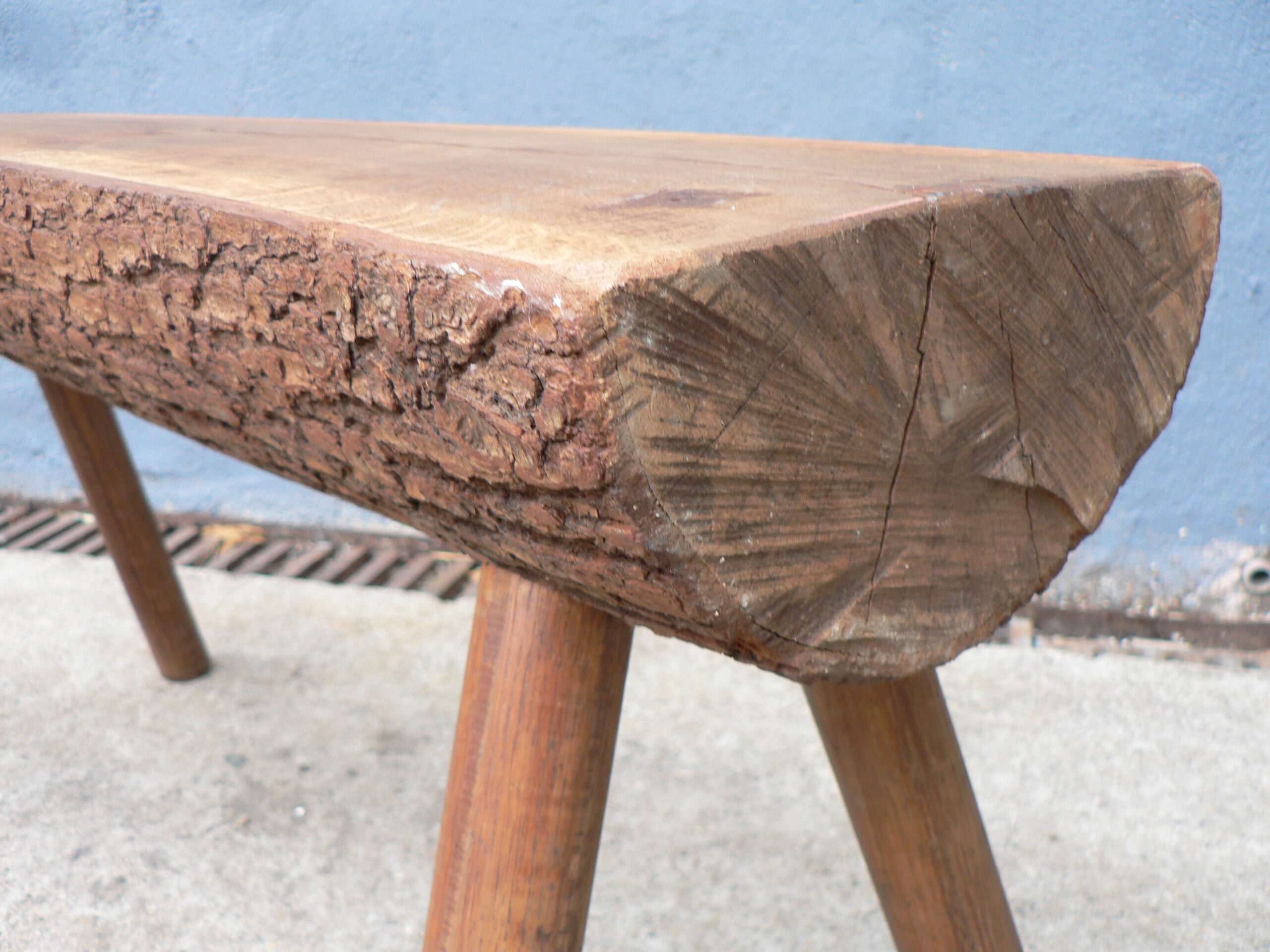 Bench rustic wood farm