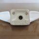 Double hook in white porcelain Art Deco style