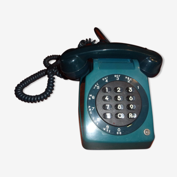 Telephone clavier bleu foncé 1970