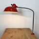 Large Red Industrial German Workshop Table Lamp from Helo Leuchten, 1950s
