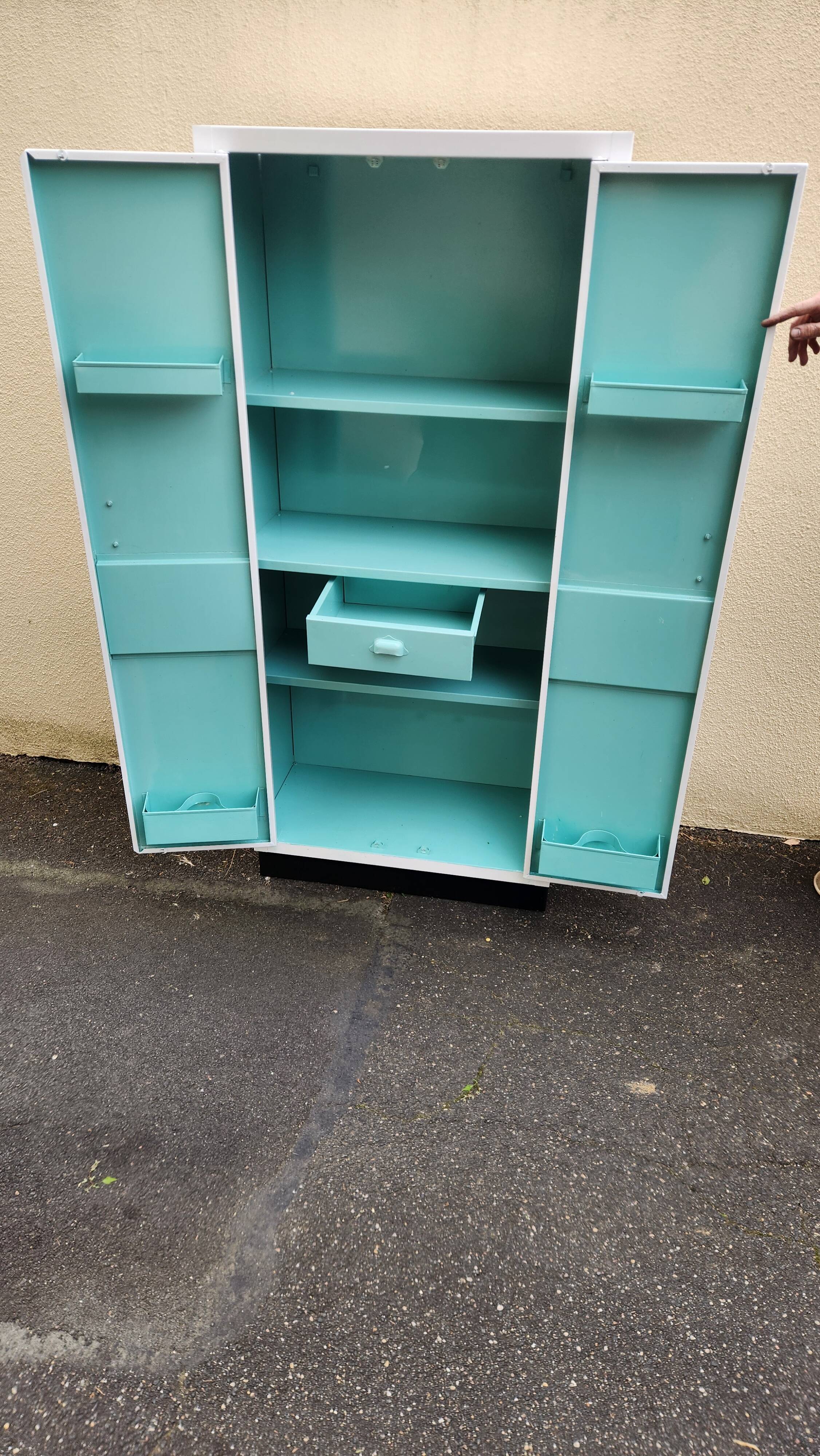 Vintage industrial metal wardrobe 1960-1970