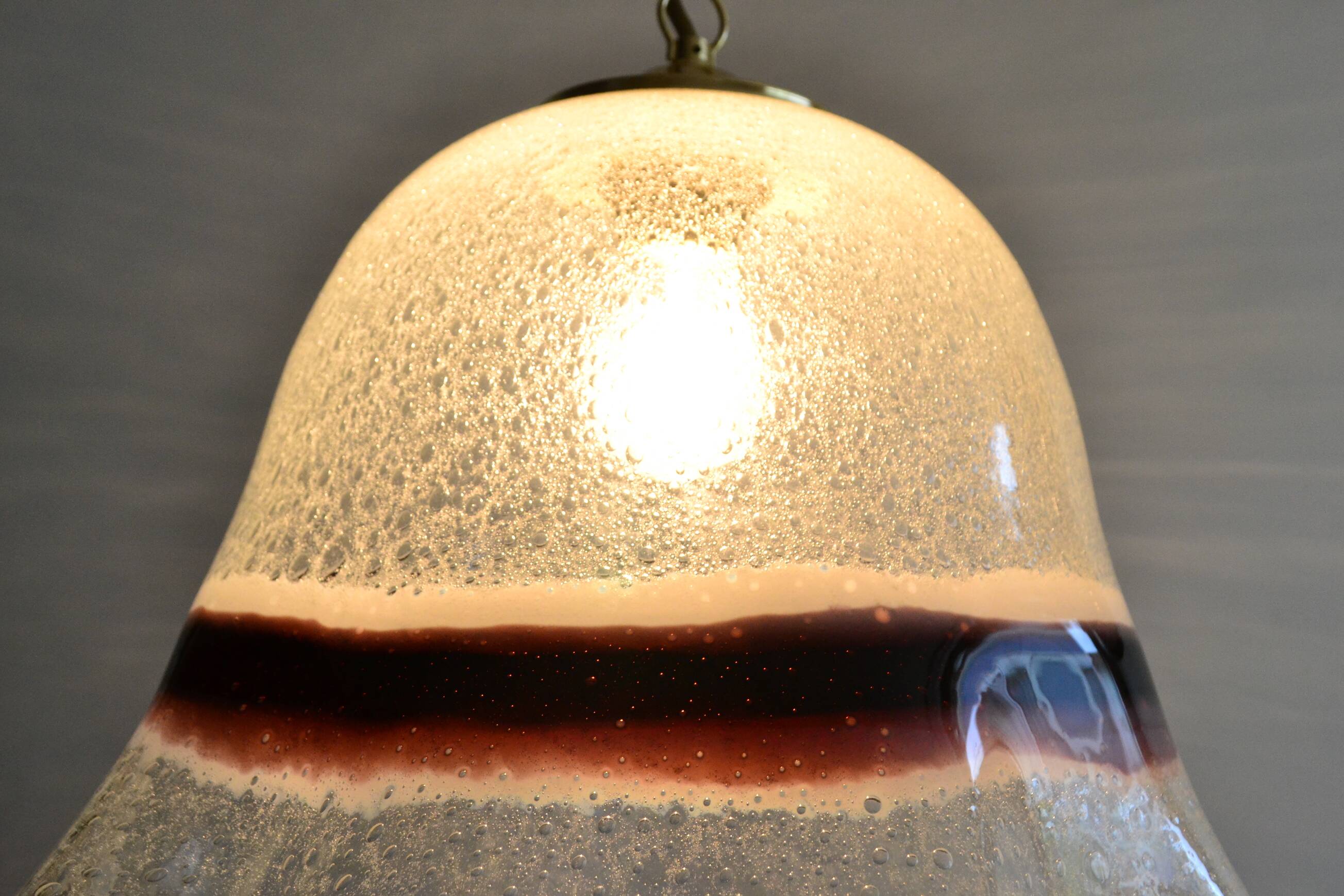 Murano glass suspension Fazzoletto, Italy, 1970s