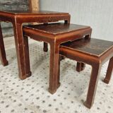 Antique set of oriental style nesting tables