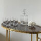 Crystal carafe and 4 glasses Daum France.