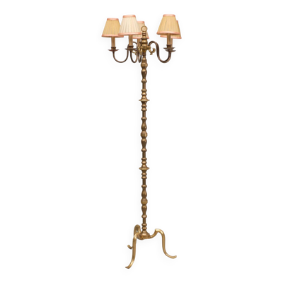 Lampadaire Maison Baguès en laiton années 1960 France