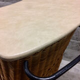 Vintage rattan counter bar