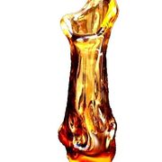 Vase / Soliflore  verre épais coloré rose transparent 1970