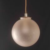 Suspension globe verre soufflé doré