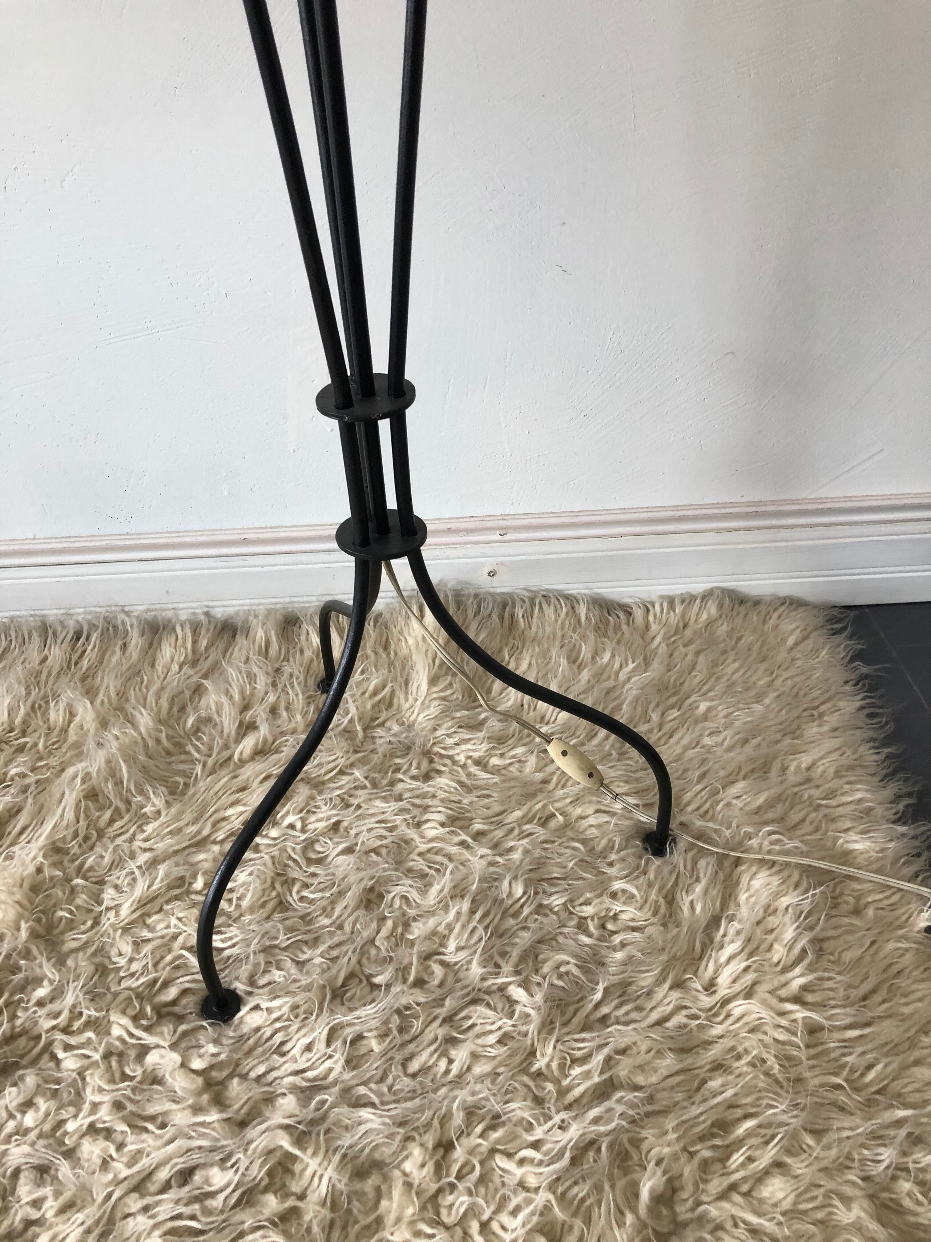 Tripod floor lamp vintage 50's