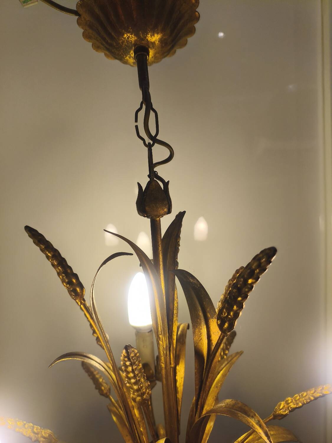 Wheat ear chandelier design by Hans Kogl