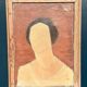 Original Swedish Oil On Canvas – “Portrait” By Fred – Dated 51