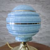 Old table lamp Clichy glass globe