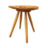 Rattan stool designed by J. Kalous, Úluv, Czechoslovakia, 1960s