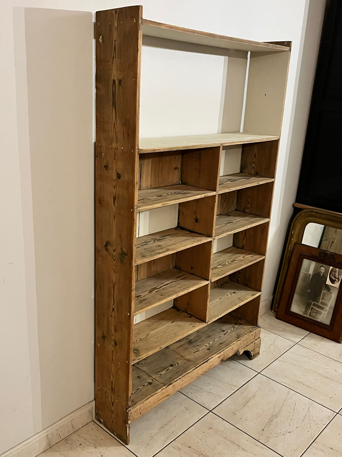 Antique pharmacy shelf