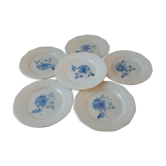 Set of 6 flat plates Digoin Sarreguemines 30s
